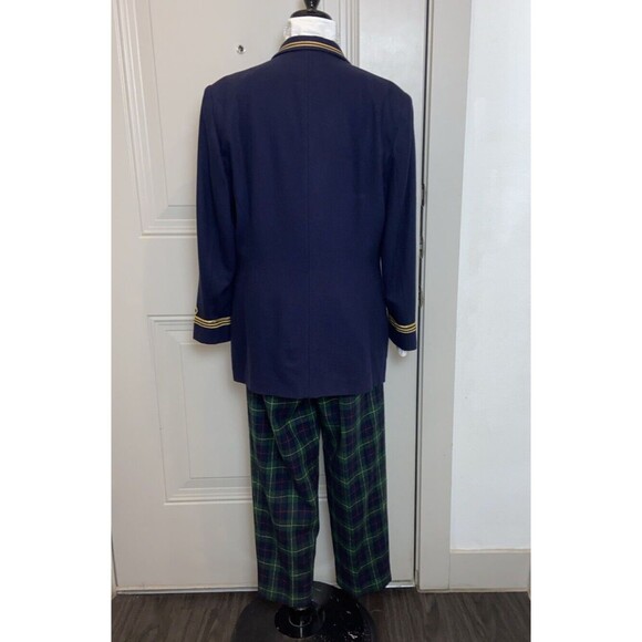 THE LIMITED Wool Navy Double Breasted Blazer Long Nautical w/Shoulder Pads Large - Picture 2 of 16